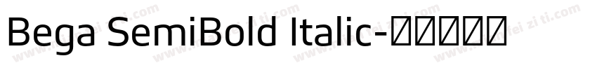 Bega SemiBold Italic字体转换